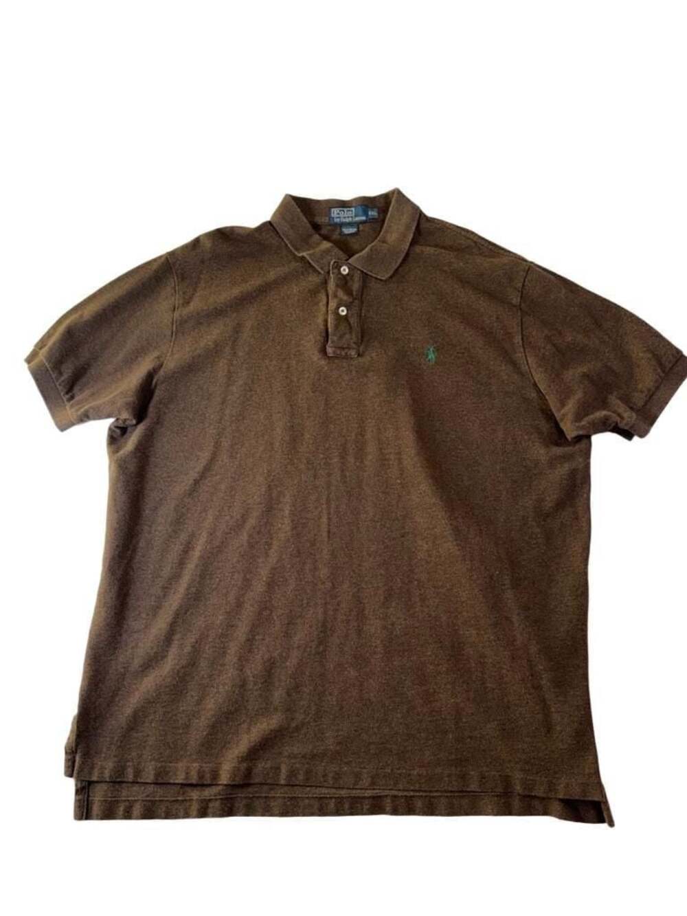 Vintage Polo By Ralph Lauren Brown Short Sleeve Polo Shirt Mens XXL